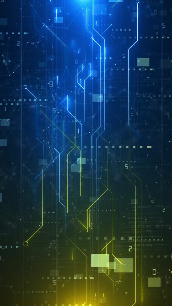 Abstract digital circuit board electric blue technological background circuit board connected lines