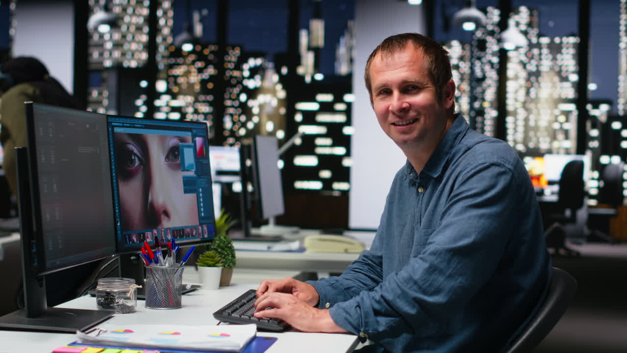 Media editor using AI program turning text prompt into photos