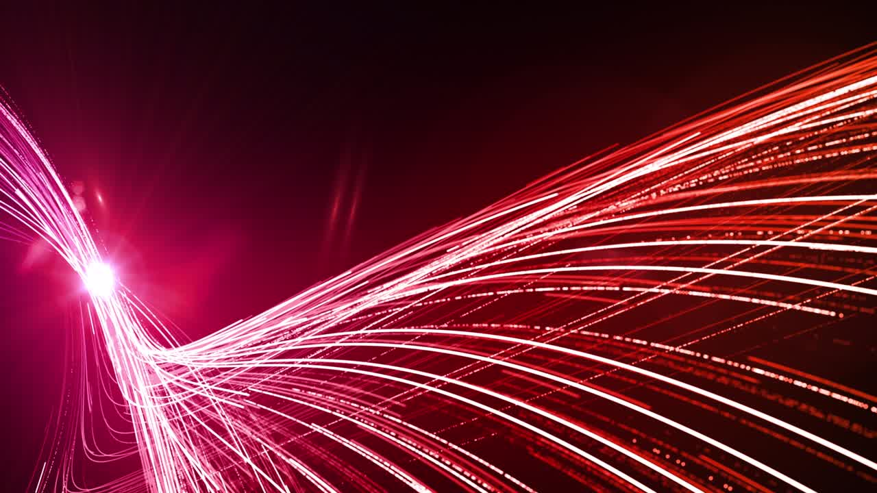 líneas digitales de luz de neón animación láser, tecnología de fondo abstracto, diseño en bucle 4k.