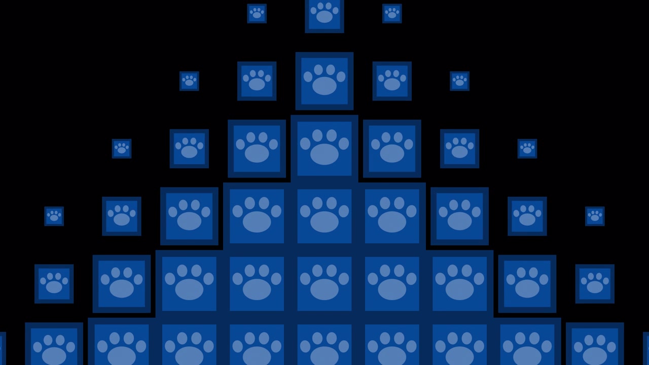 Dark Blue Paw Print Pattern