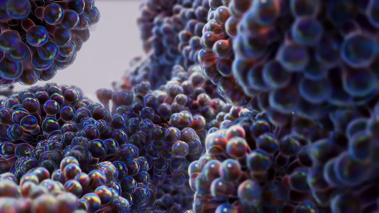 Abstract Iridescent Bubbles or Cellular Structure