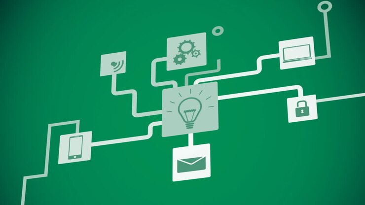 Animation of network of connections cloud computing