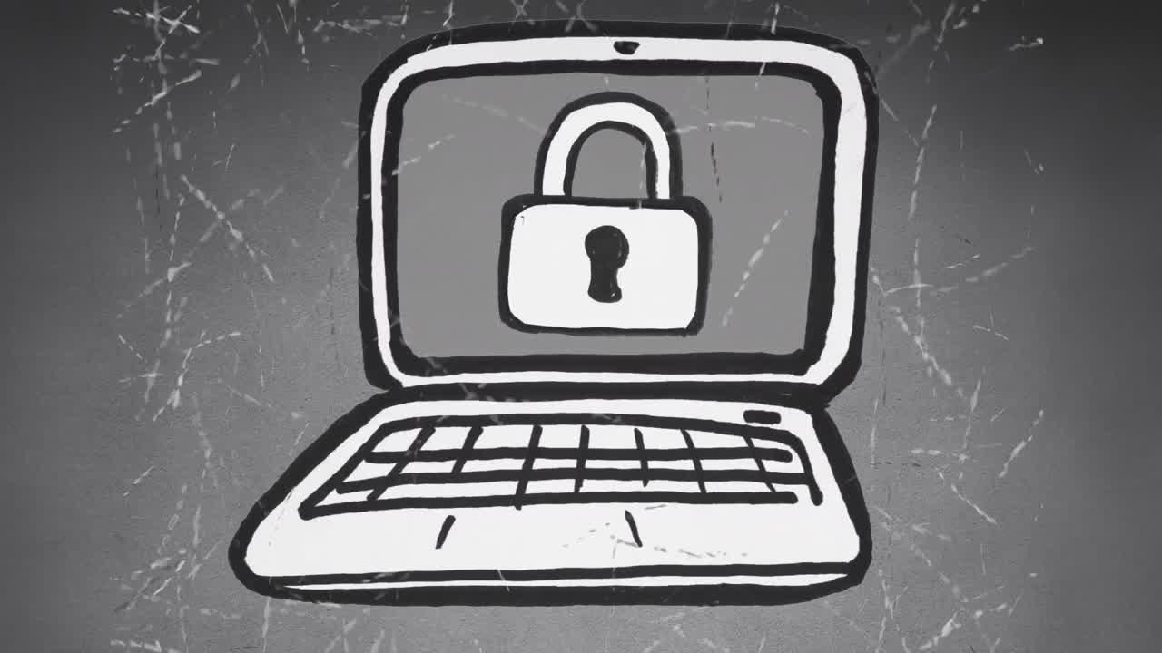 dibujo de una computadora portátil cerrada