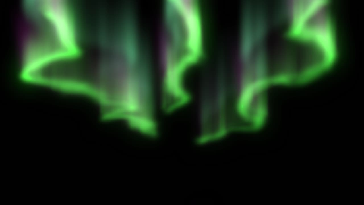 Northern lights on black background