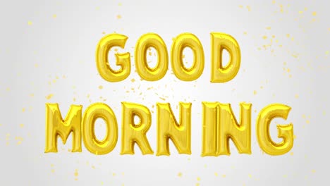good morning balloons with confetti