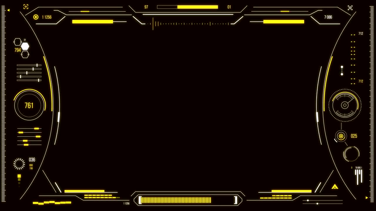 interfaz de usuario futurista con hud y elementos infográficos.