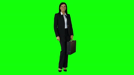 Businesswoman-smiling-at-the-camera