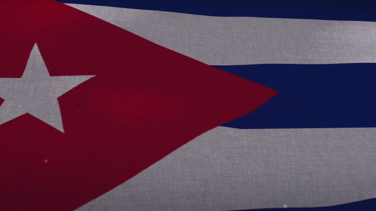 La bandiera nazionale sventolante di Cuba
