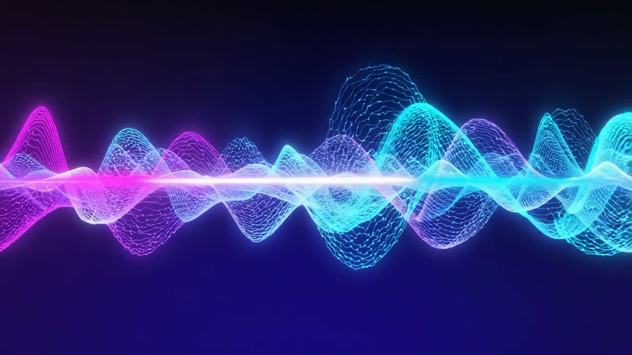 추상적인 음파 시각화