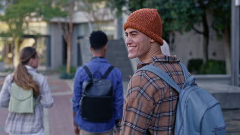 diverse group of students on campus