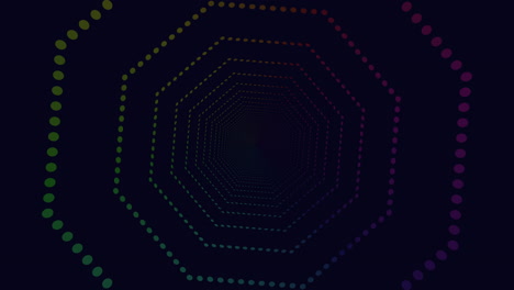 Spiralförmiger-Futuristischer-Tunnel-Im-Dunklen-Raum-Aus-Punkten-Mit-Regenbogenfarbe-3