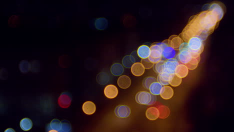 Lichter-Der-Stadt,-Bokeh,-Nacht