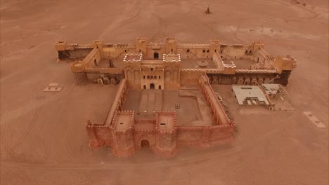 aerial shot of a fort in ouarzazate