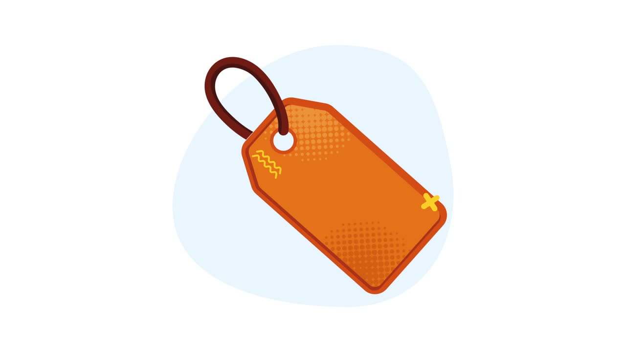 animazione del mercato delle etichette di vendita arancione