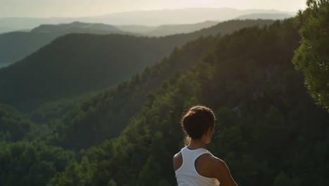 woman doing yoga outside 22