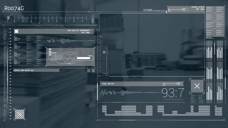 animation of data processing over warehouse