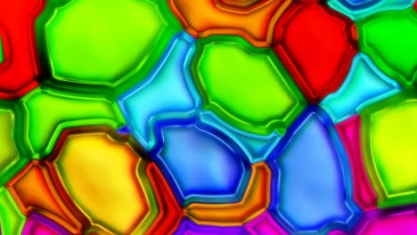 moving stained glass ornament background. seamless loop.