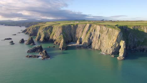 drone dramatic landscape of the copper coast waterford ireland