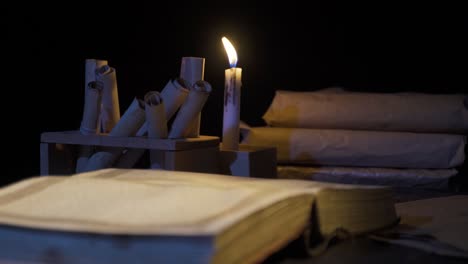 reading by candlelight in antiquity.