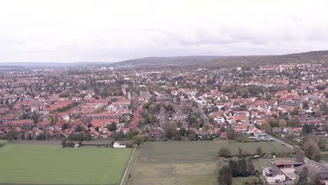 göttingens südstadt captured by a drone aerial shot in late autumn