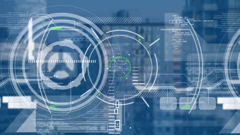 Animation-of-scope-scanning-and-data-processing-over-cityscape