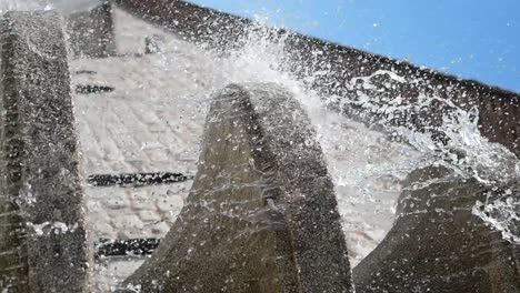 water splashing from a fountain