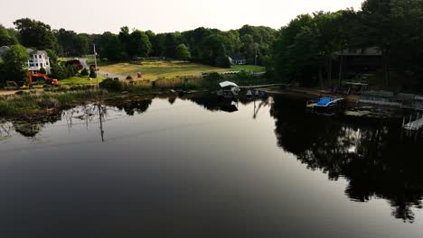 forest park road in norton shores from above mona lake