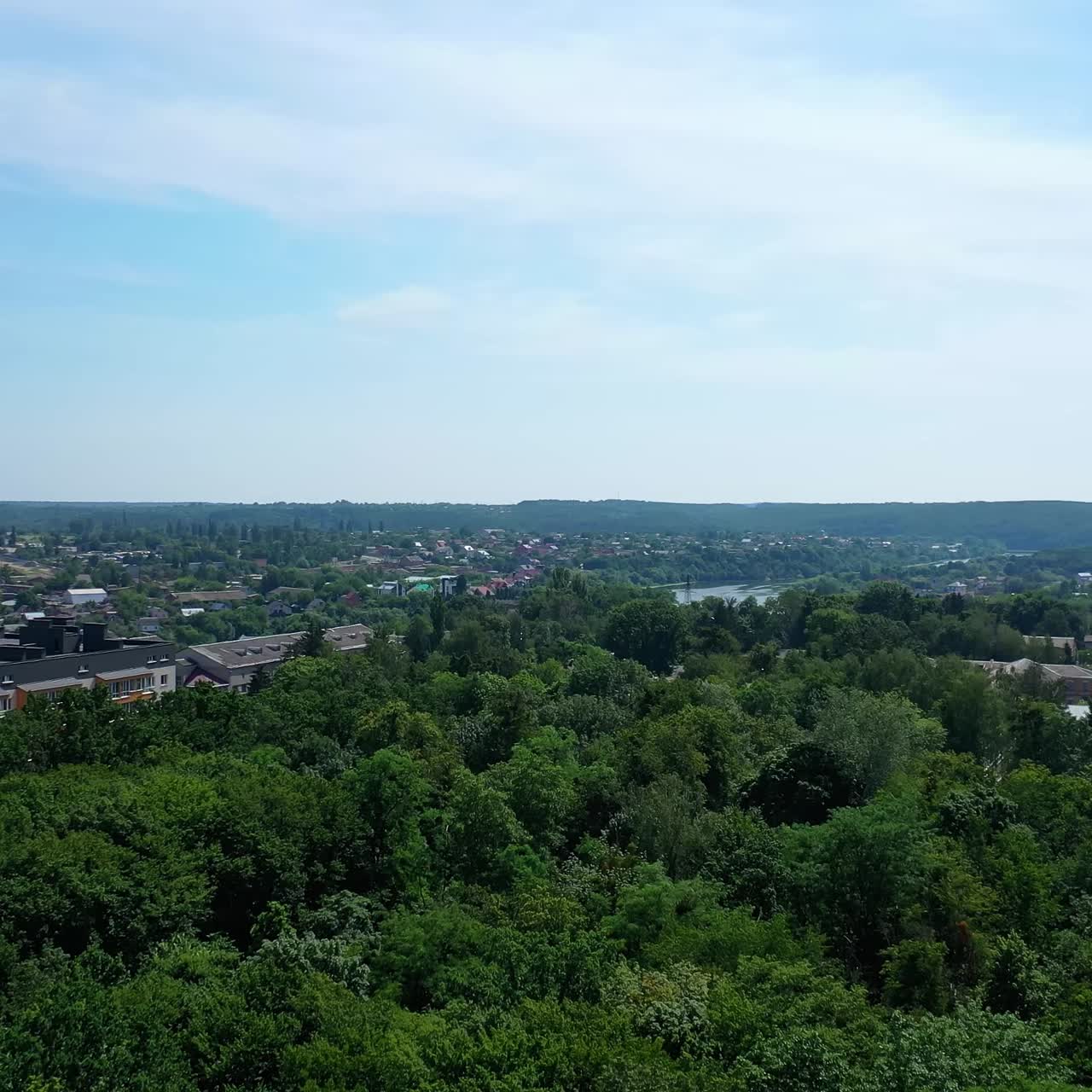 Modern building of residential complex