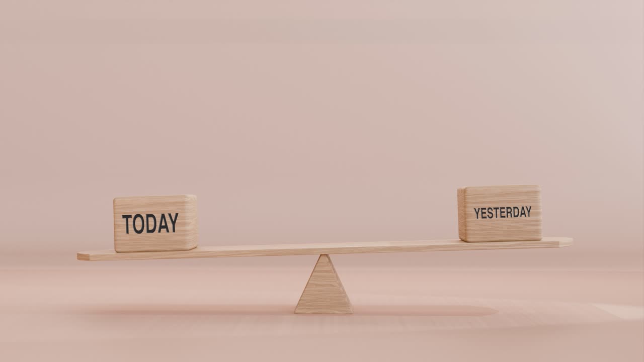 오늘과 어제는 흔들림에서 균형을 잡고