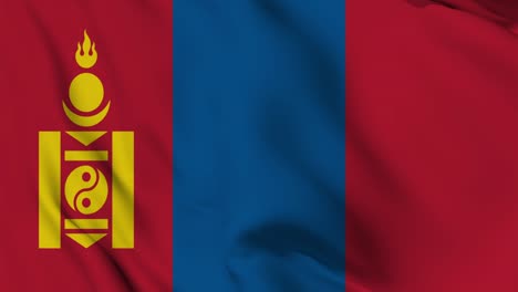 mongolia flag seamless waving animation