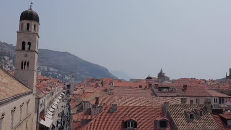 view form city walls dubrovnik, croatia