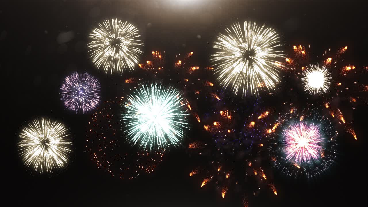 espectáculo de fuegos artificiales coloridos