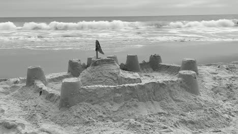 sand castle on a family beach vacation