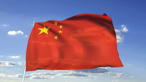 bandera de la china (en bucle)