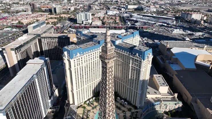 Paris Eiffel Tower At Las Vegas In Nevada United States