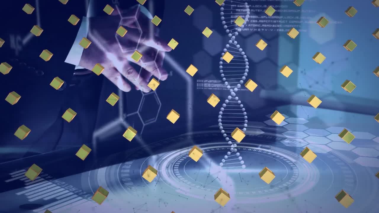 과학 데이터 프로세싱의 애니메이션이 기술을 사용하여 사람을 초월합니다.