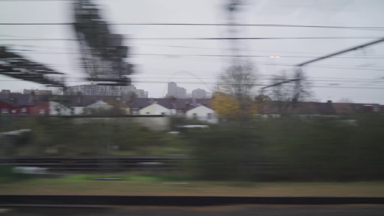 Train Journey Through City and Tunnel