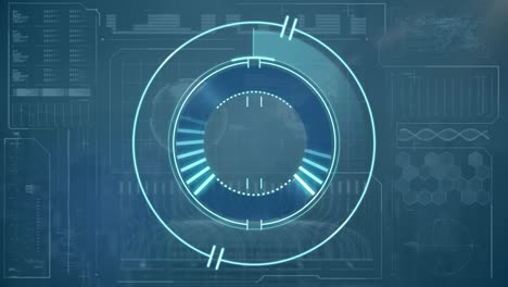 animation of scope scanning over data processing