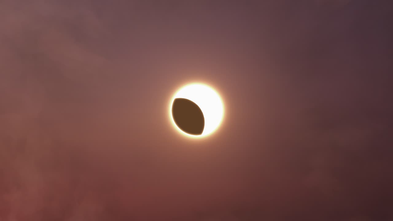 Solar Eclipse View from Above the Clouds
