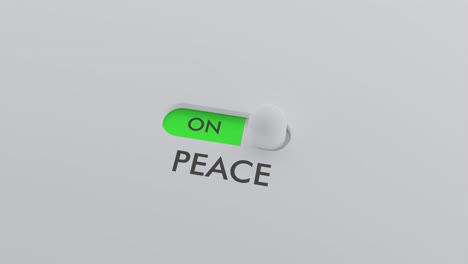 encendido del interruptor de paz