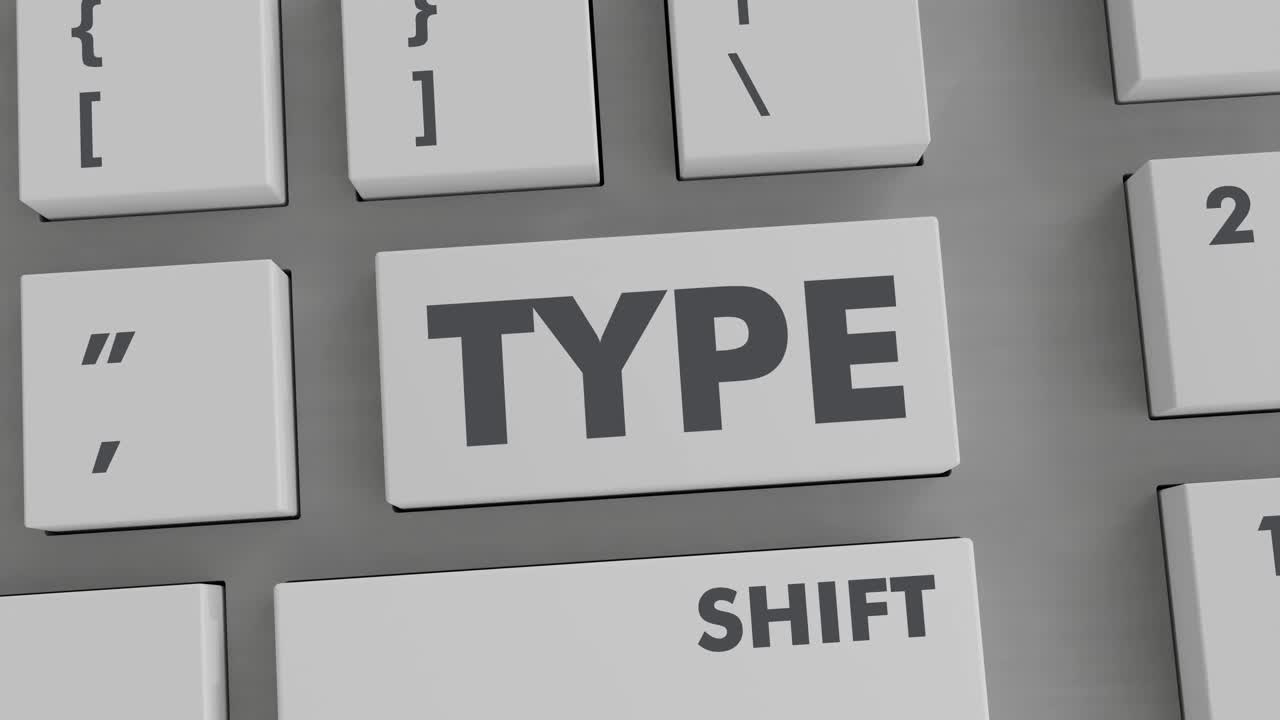 pulsación del botón de tipo en el teclado