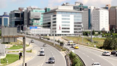 timelapse city traffic with building 5