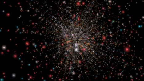 partículas abstractas galaxias estrellas