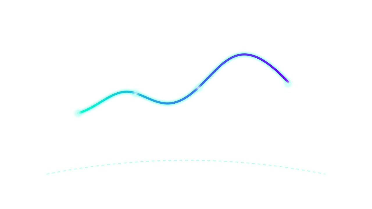 Grafico a linee con gradiente animato in ascesa su sfondo bianco