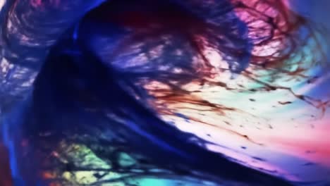 a captivating journey through vibrant swirls of colorful paint and fluid dynamics capturing the dance of light and color in an abstract visual experience