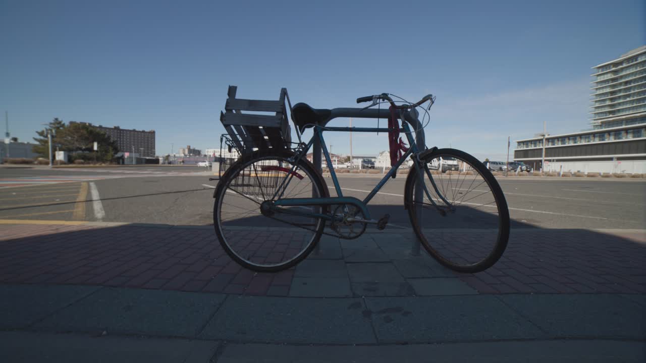 Old Bicycle Parked on a City Street