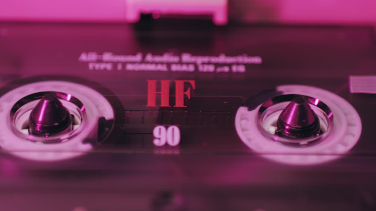 Vintage Cassette Tape Close-Up