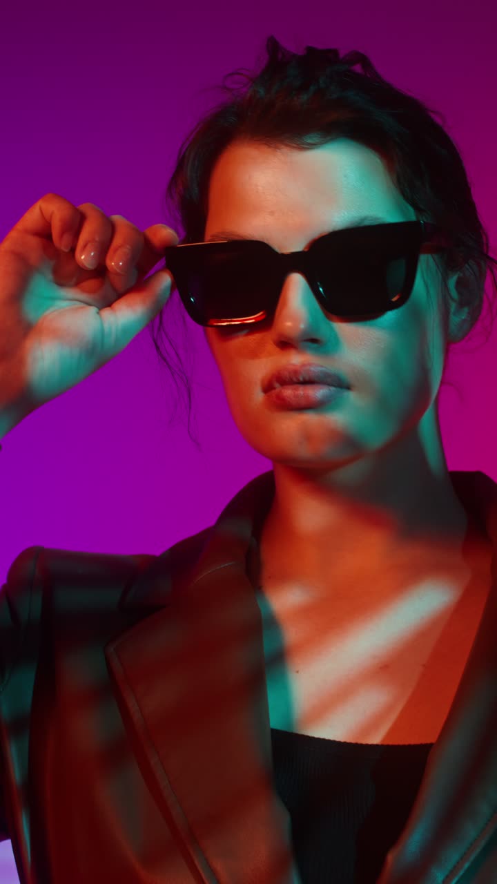 Stylish Woman in Sunglasses Portrait