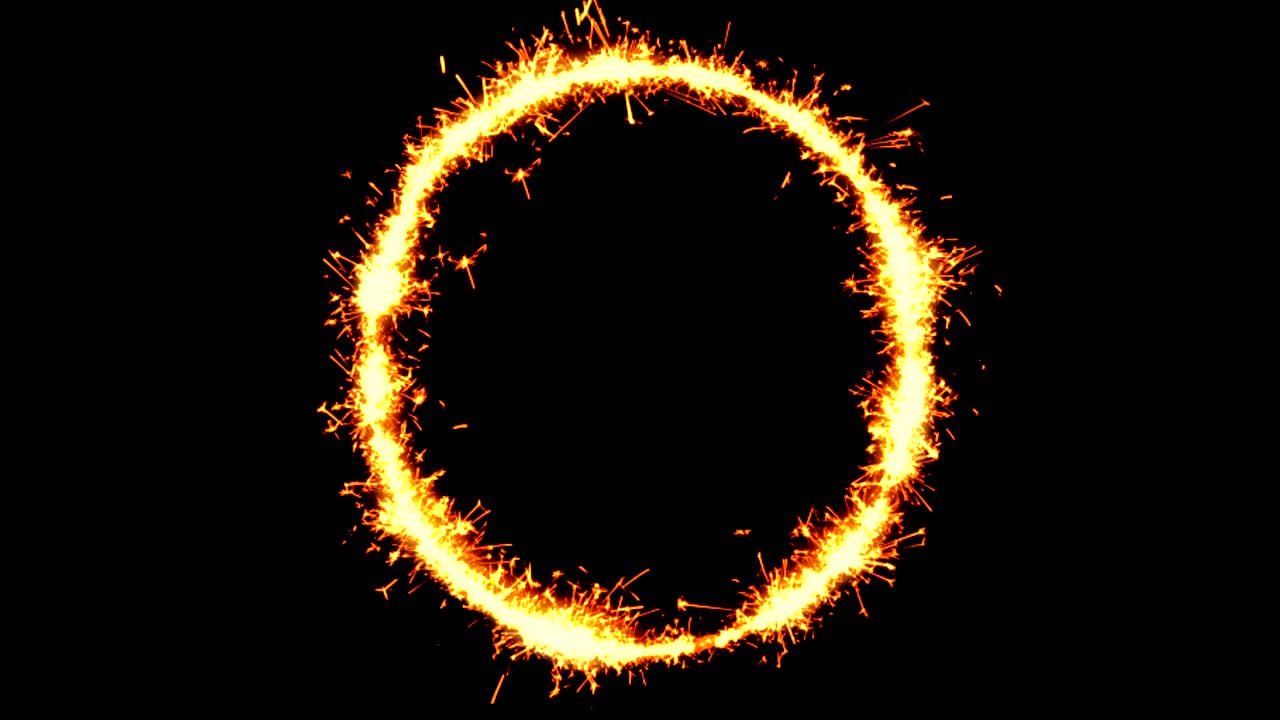 알파 o 텍스트 스파클러 글리터 스파크 불꽃놀이 루프 애니메이션