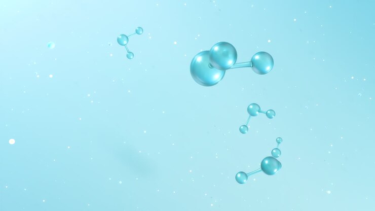 молекулярная структура, концепция биотехнологии, 3d-рендеринг.